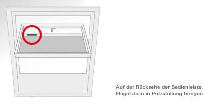 Graphic for finding the type plate on the interior blind