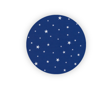 Illustration of the star navy blue decor of the darkening roller blind